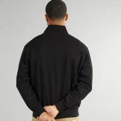 Herre Vesterbro 1/​4 Zip Sweatshirt Sort /​ Hvid