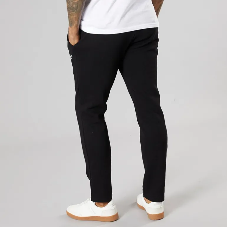 Herre Vesterbro Joggingbukser Med Åben Kant Sort/Hvid