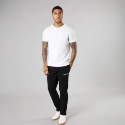 Herre Vesterbro Joggingbukser Med Åben Kant Sort/Hvid