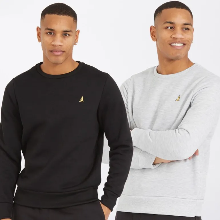 Herre Winston To-pakke Trøjer Sort/Grå