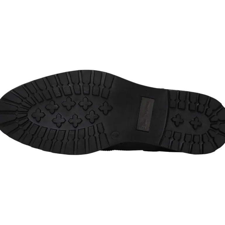 Herresko i Sort Læder Brogue Støvler