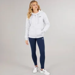 Hættetrøje med lynlås og teddyforing Grå Marle til kvinder