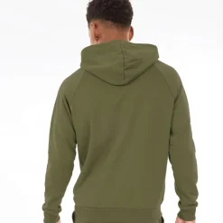 Hættetrøje til Herre UA Rival Fleece Logo Marine OD Grøn/​Hvid