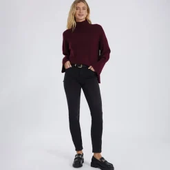 Jeans til kvinder Nunna MW Slim Fit Mørkegrå Denim