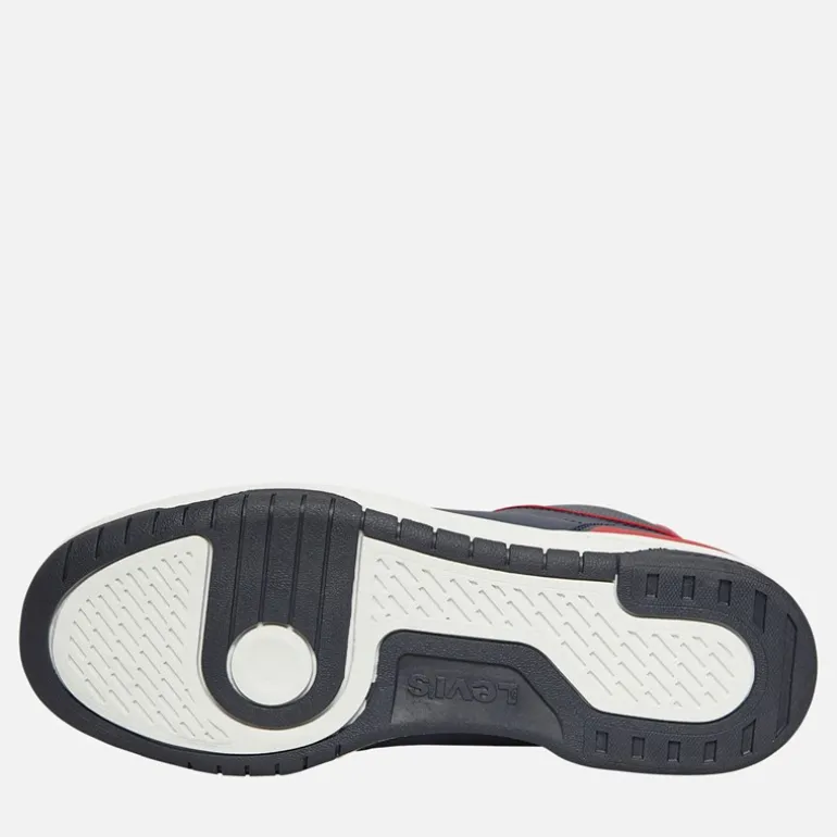 Junior Dereck Hi Top Sneakers Marine Rød 0290