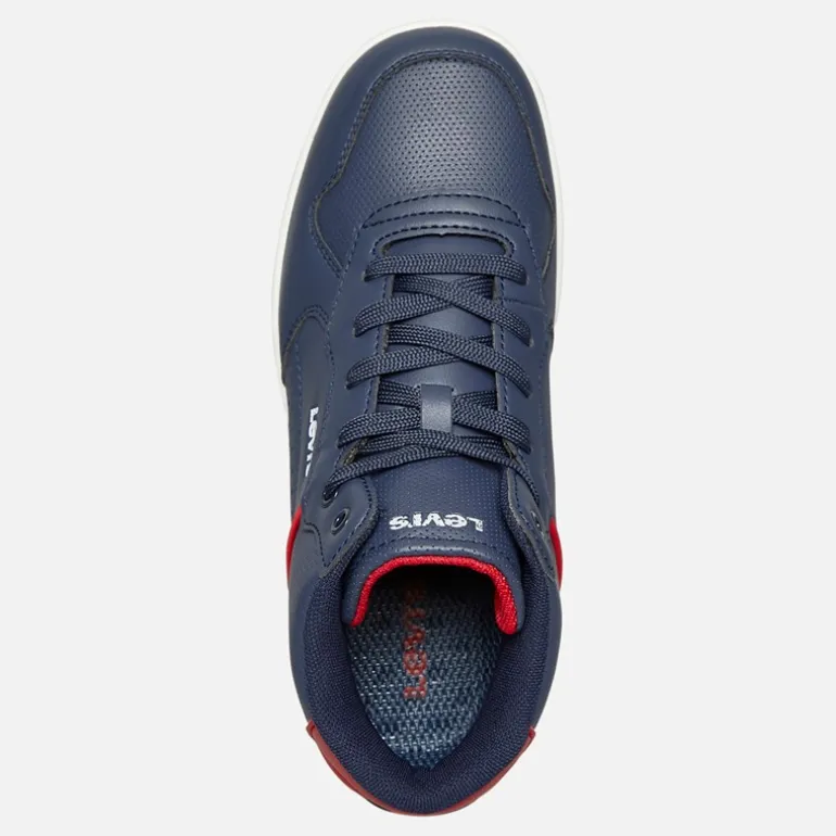 Junior Dereck Hi Top Sneakers Marine Rød 0290