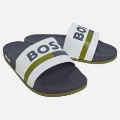 Junior Drenge Logo Stribe Badesandaler Hvid