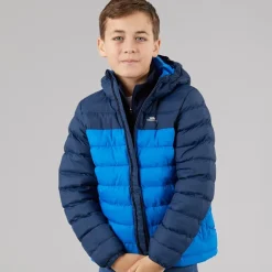 Junior Drenge Oskar Vatteret Hættejakke Navy /​ Blå