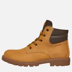 Junior Drenge Shaylax støvler med lynlås indvendigt gul/brun