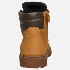 Junior Drenge Shaylax støvler med lynlås indvendigt gul/​brun