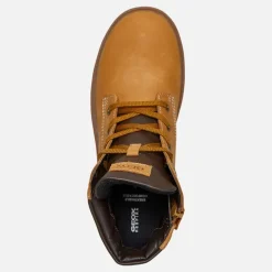 Junior Drenge Shaylax støvler med lynlås indvendigt gul/​brun