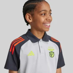 Junior Drenge SLB Benfica polo skjorte Light Solid Grey/​Semi Solar Orange
