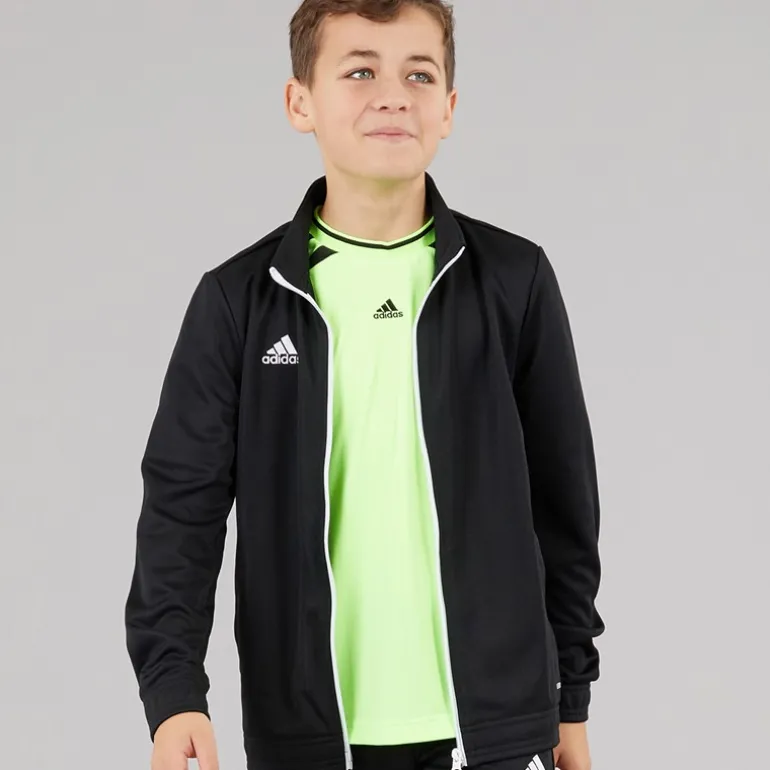 Junior Entrada 22 Poly Træningsjakke Sort