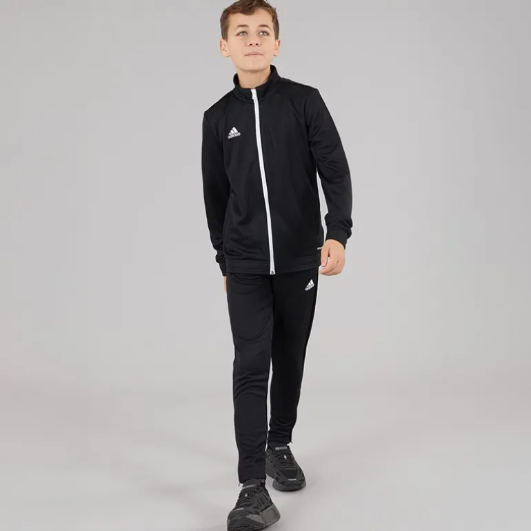 Junior Entrada 22 Poly Træningsjakke Sort