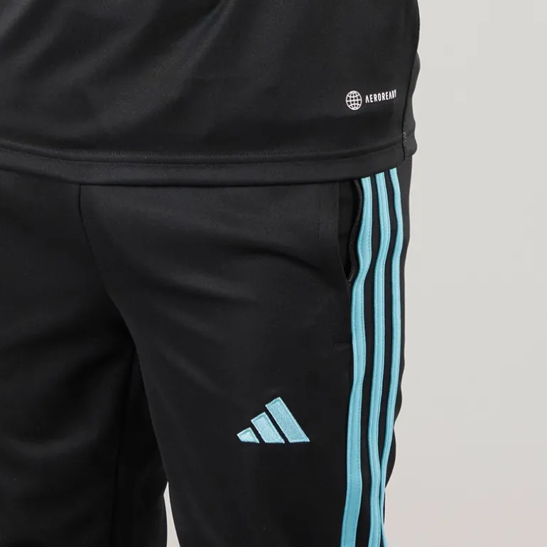 Junior Tiro 23 Club 1/4 Zip Træningstop Sort/Preloved Blue