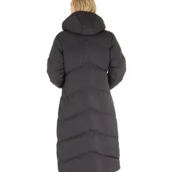 Lang dunjakke med hætte til kvinder Eloraina Sort