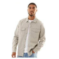 Mænd Dave Stretch Overshirt Spøgelsesgrå