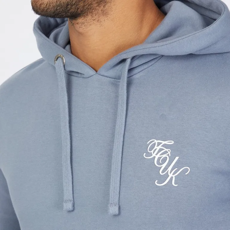 Mænd Script Træningstøj Lyseblå Melange/Hvid