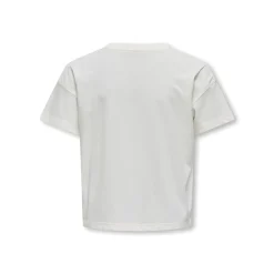 Piger Abelone Word Top Box T-Shirt Cloud Dancer Spirit