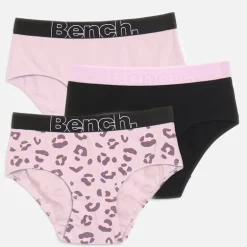 Piger Andila Tre Pak Trusser Lilac Aop/Sort/Lilac