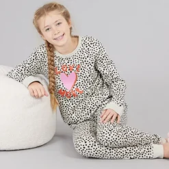 Piger Aurora nattøj sæt Ecru