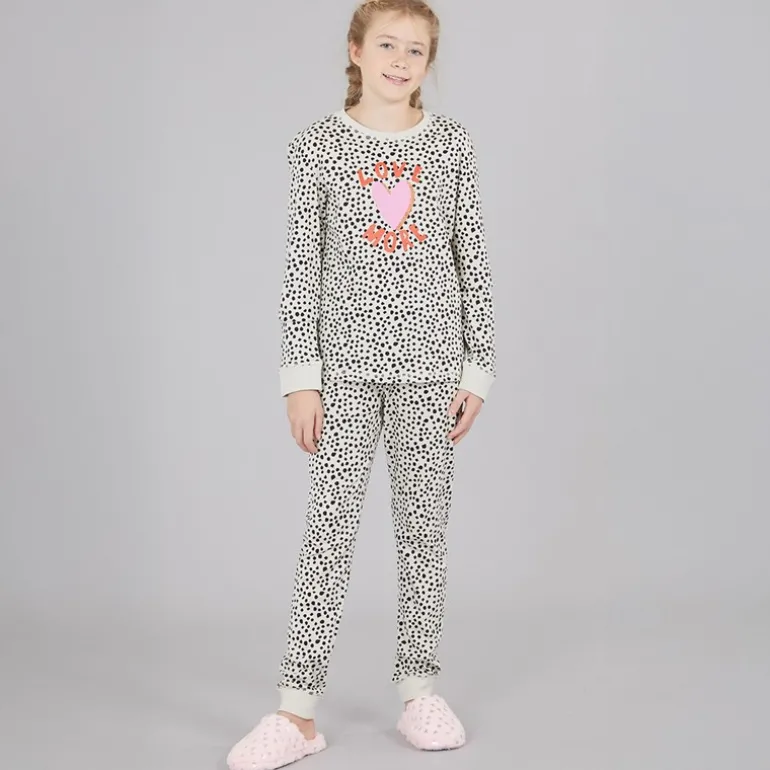 Piger Aurora nattøj sæt Ecru