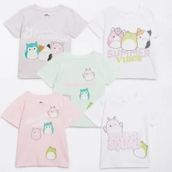Piger Fem Pakke T-shirts Multi