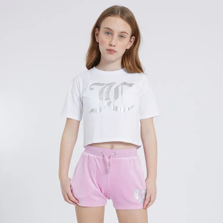 Piger Heart Boxy And Velour Sæt Flerfarvet