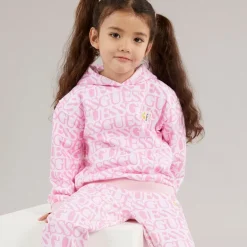 Piger Hoodie Logo Fuchsia