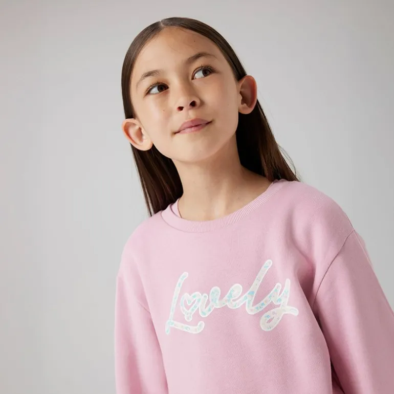 Piger Judie Sweatshirt Cameo Pink