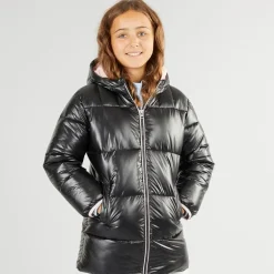 Piger Lang Vatteret Jakke Sort