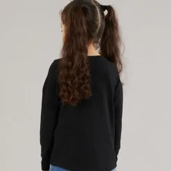 Piger langærmet t-shirt Jet Black A996