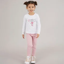 Piger langærmet t-shirt Pure White