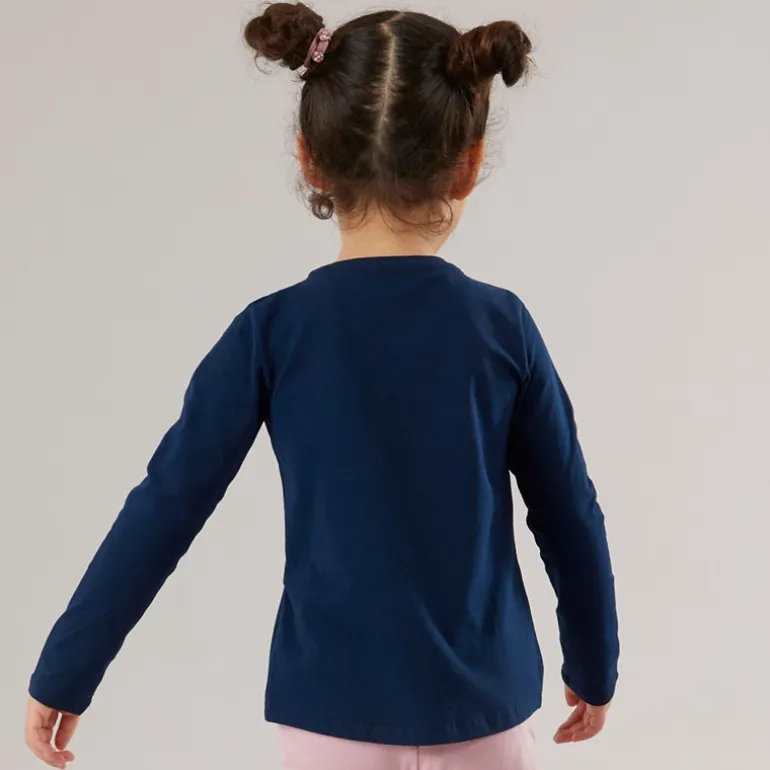 Piger langærmet t-shirt Secret Blue