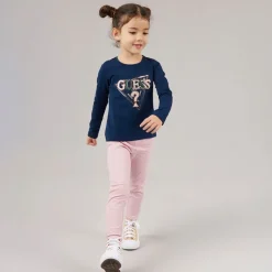 Piger langærmet t-shirt Secret Blue