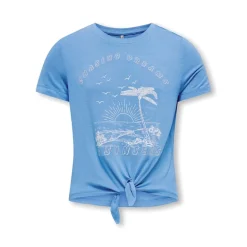 Piger Rita Shiny Knot T-shirts Blå