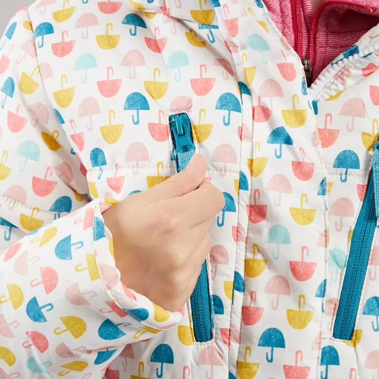 Piger Suzee Paraply Vatteret Hætte Jakke Multi