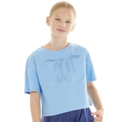 Piger T-shirt Boxy i Tonen Della Robbia Blå