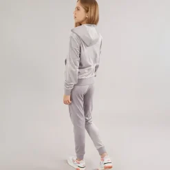 Piger Velour Hjerte Logo Træningsdragt Sølv Sconce