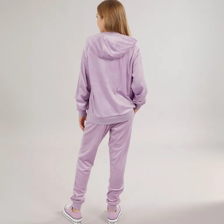 Piger Velour Træningsdragt Lavendel