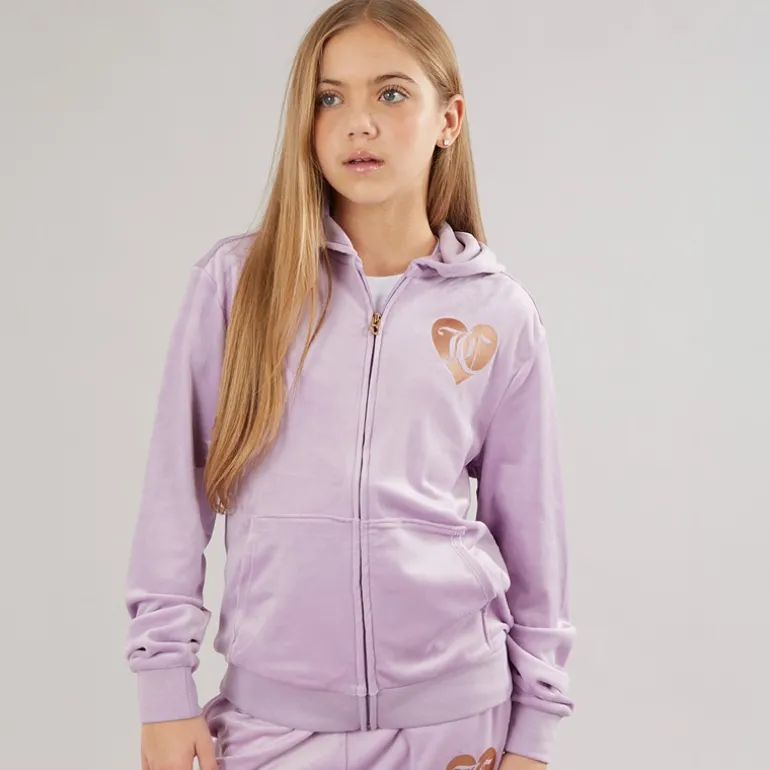 Piger Velour Træningsdragt Lavendel