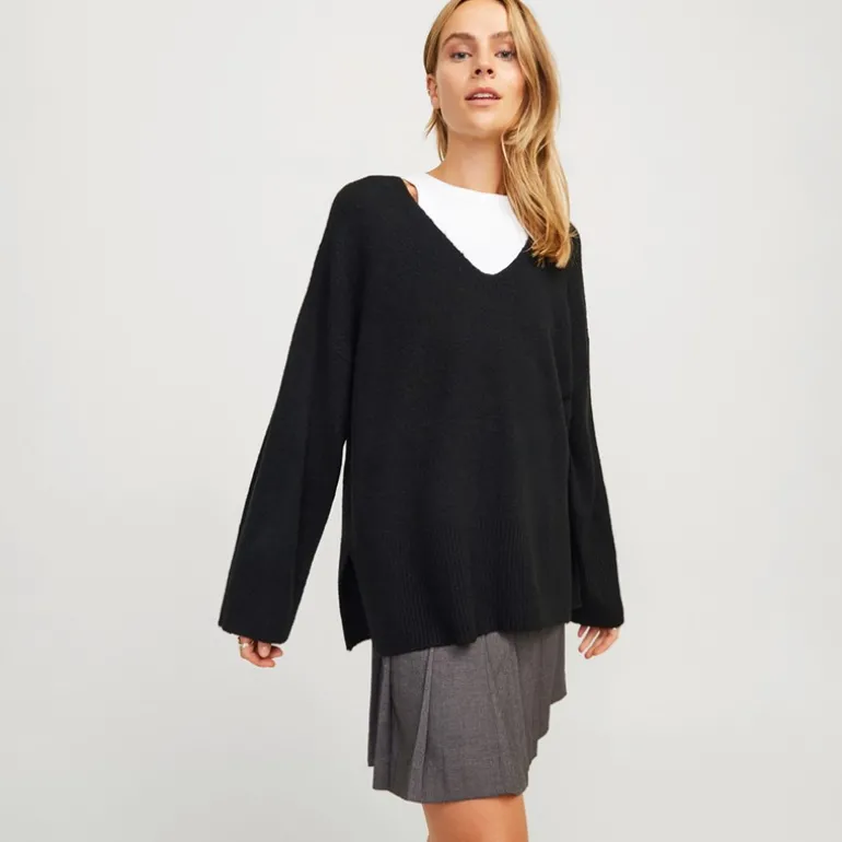 Sort Lucca V-hals Trøje Sort