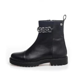 Støvler til kvinder med blomsterøjne 2206 Sort/​Sølv