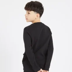 Sweatshirt med Cargo Lommer Z865 Sort Jet