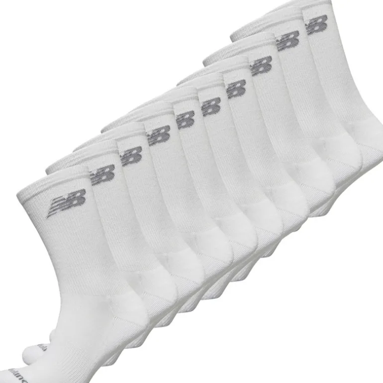 Ti par Strømper med Polstring Hvid Crew