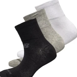 Tre par kvarte strømper Sort/Grå/Hvid