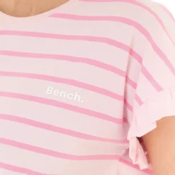 T-shirt Velmina Pink Stripe til kvinder
