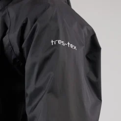 Vandafvisende jakke til Drenge Junior Qikpac Sort