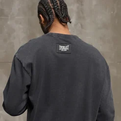 Vasket logo sweatshirt sort skønhed